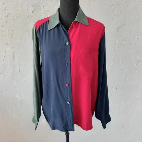 Eric Alexandre Tops - Vintage  Eric Alexandre Colorblock Button Down Shirt